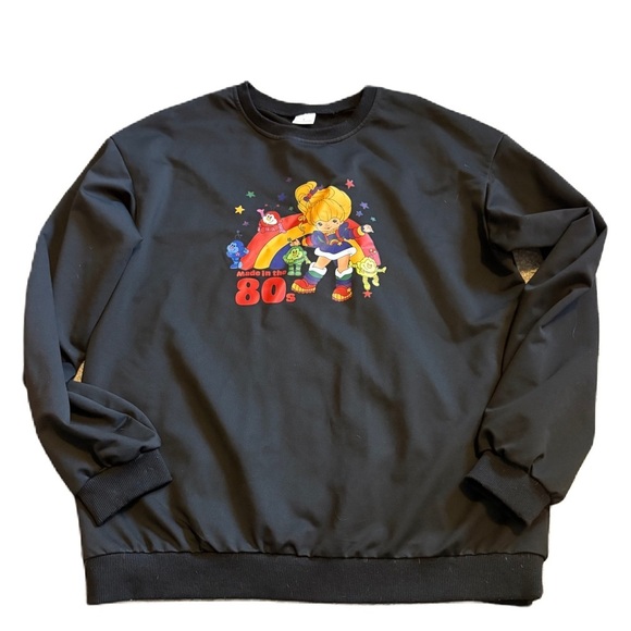 Rainbow Brite Black Made in the 80s Sweatshirt Large - Picture 1 of 5